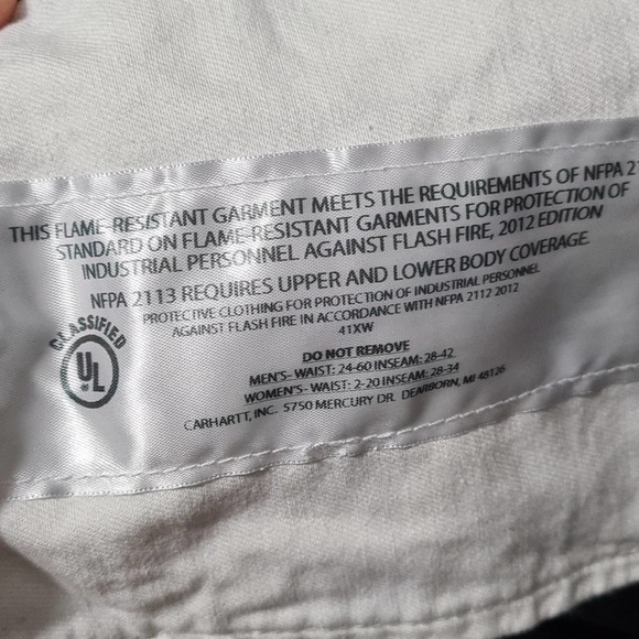 Carhartt‎ Blue Jeans Flame Resistant 34x30 NWT - Picture 9 of 10
